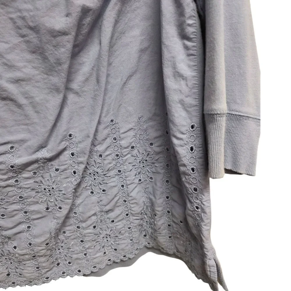Matilda Jane Slate Blue Eyelet In The Moment Sweater S